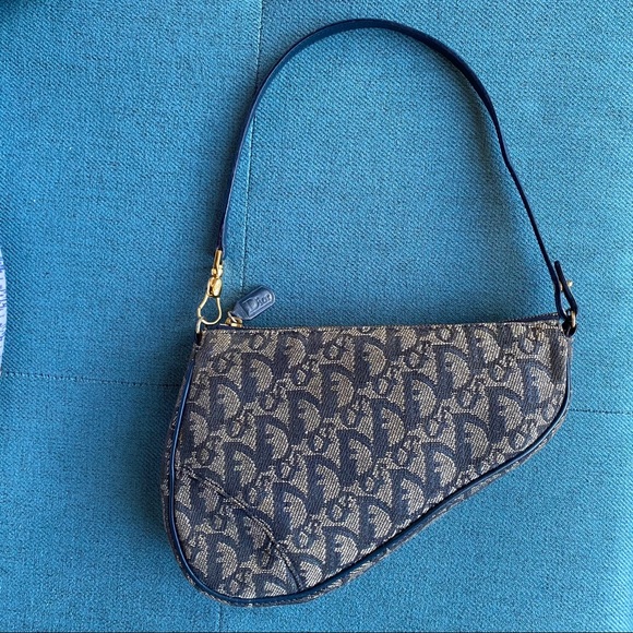 Vintage Dior 2001 Diorissimo Saddle Pochette - Picture 4 of 11